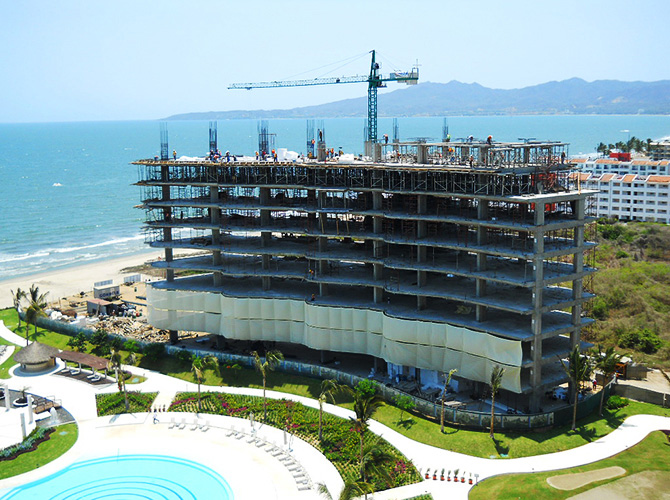 fase  constructiva  desarrollo  estructura  concreto  el  canto  flamingos  puerto  vallarta  jalisco